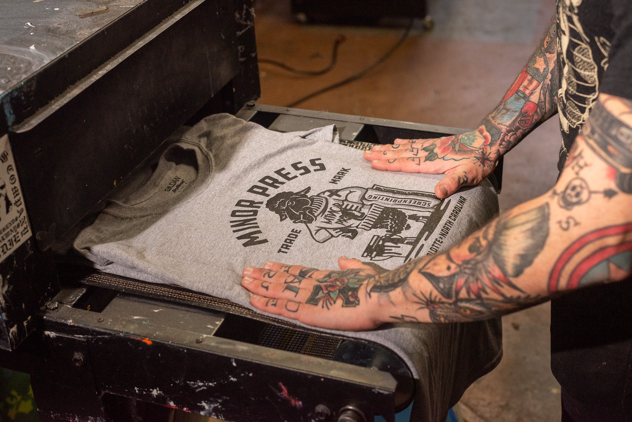 Screen print small business owner